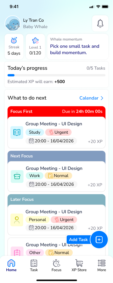 Home Dashboard